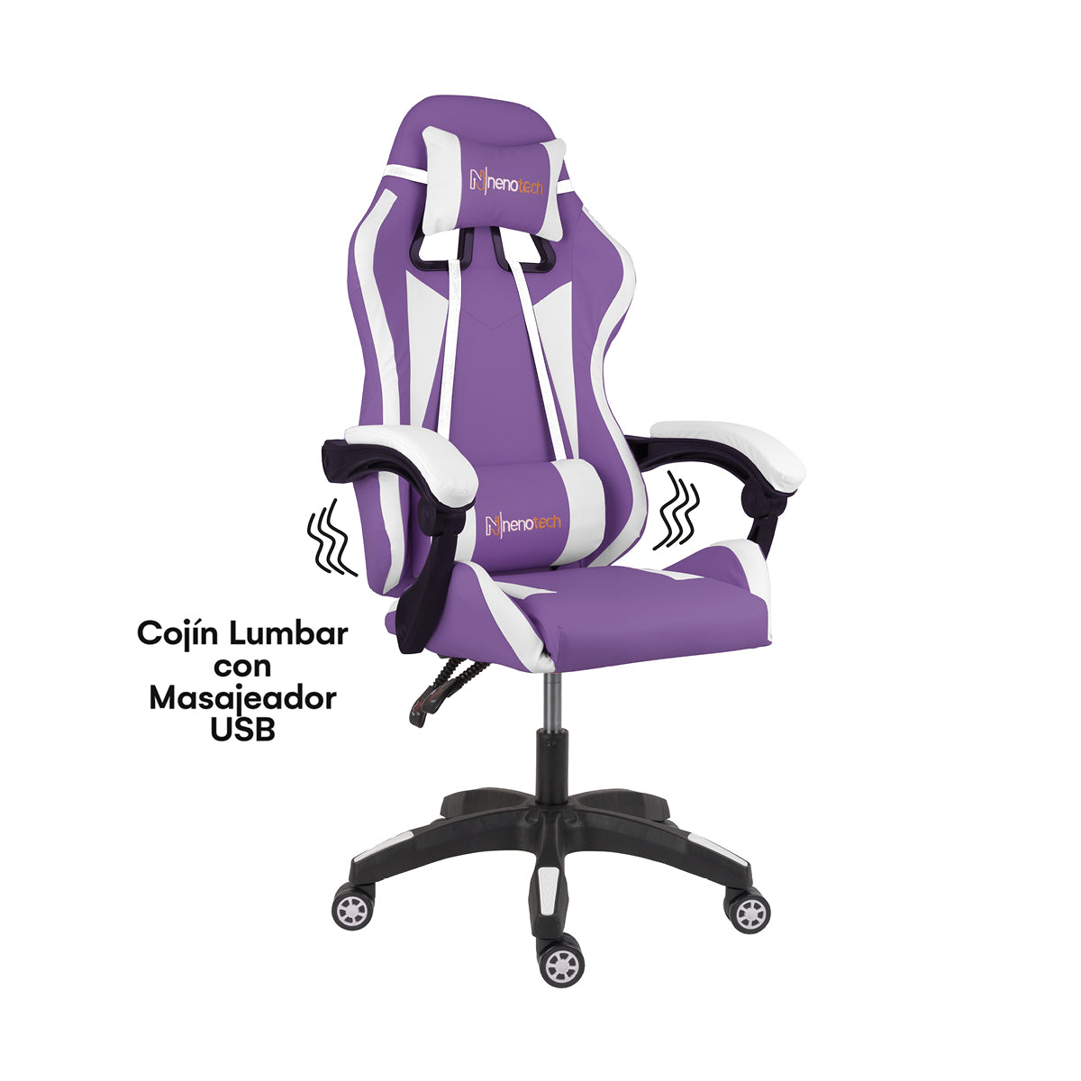 Silla Gamer Ergonómica Nenotech NT-029 Reclinable Cuero Sintético