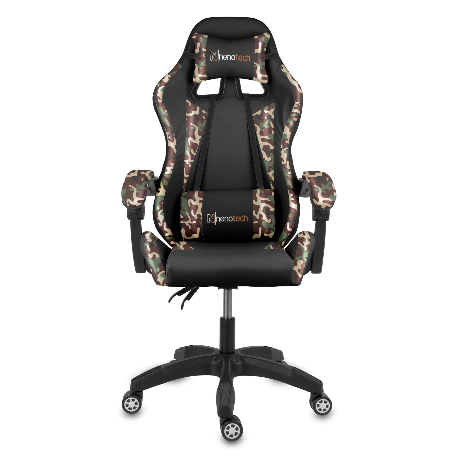 Silla gamer tipo Secretlab TITAN con soporte lumbar ajustable acolchado y diseño ergonómico con Masajeador | NenoTech NT-06650| Camuflage