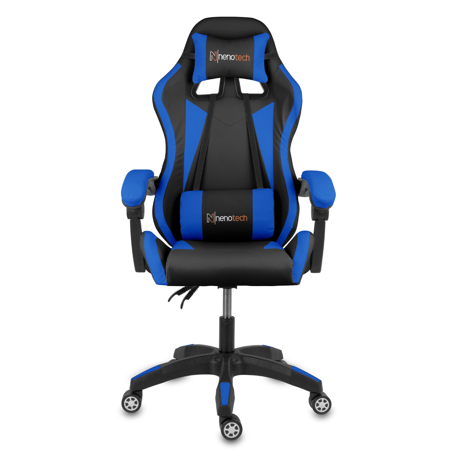 Silla gamer tipo Secretlab TITAN con soporte lumbar ajustable acolchado y diseño ergonómico con Masajeador | NenoTech NT-06650| Azul