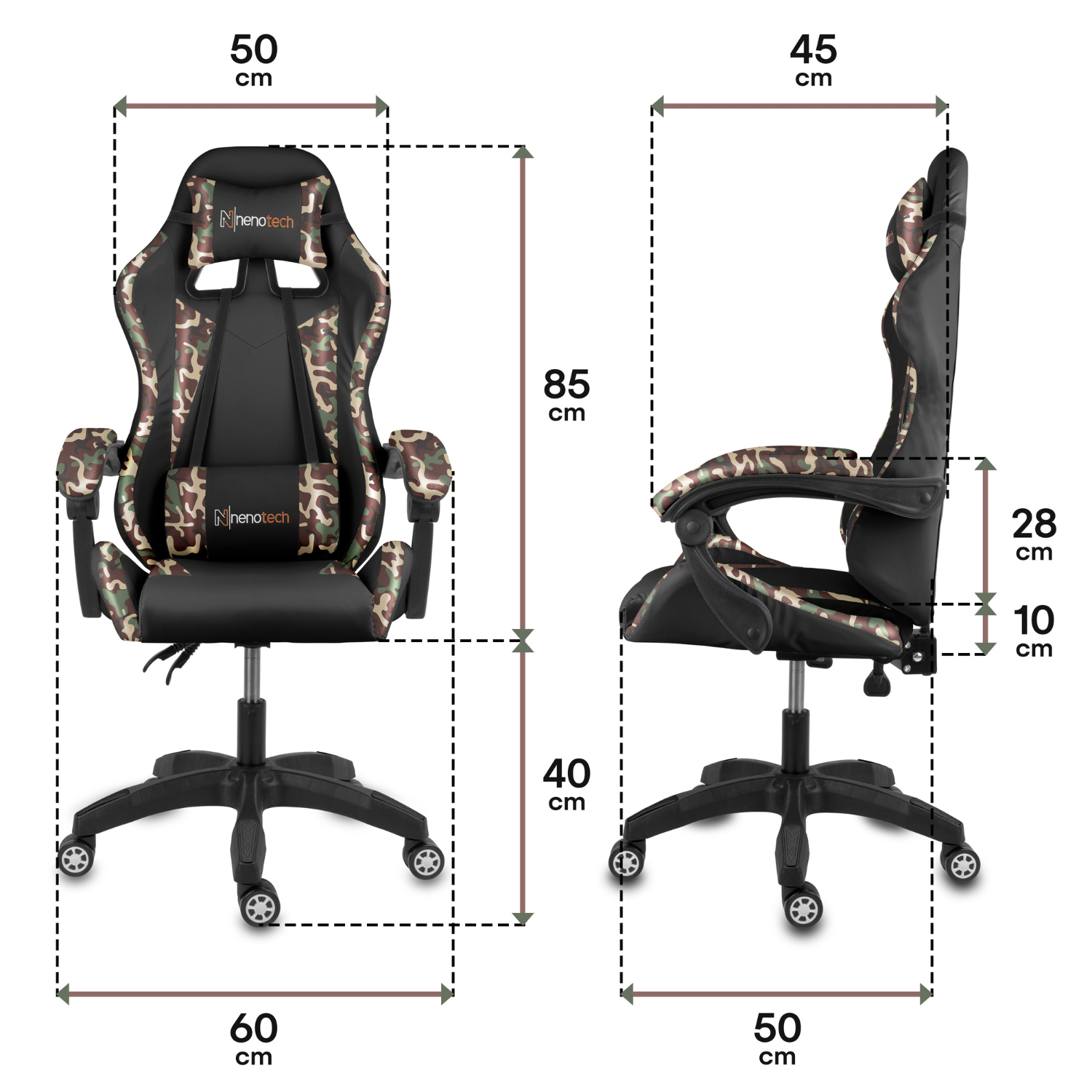 Silla de Oficina Gamer Ergonómica con Masajeador | NenoTech NT-06650| Mejorada para Juegos - Apoyabrazos Ajustables con Reposapiés, Confort y Soporte Perfectos - Regalo Ideal para jóvenes, niños y adultos y Acción de Gracias - Disponible en Varios Colores
Masajeador de espalda| Masajeador Lumbar| Silla Gamer cómoda| La mejor Silla Gamer | Economica
