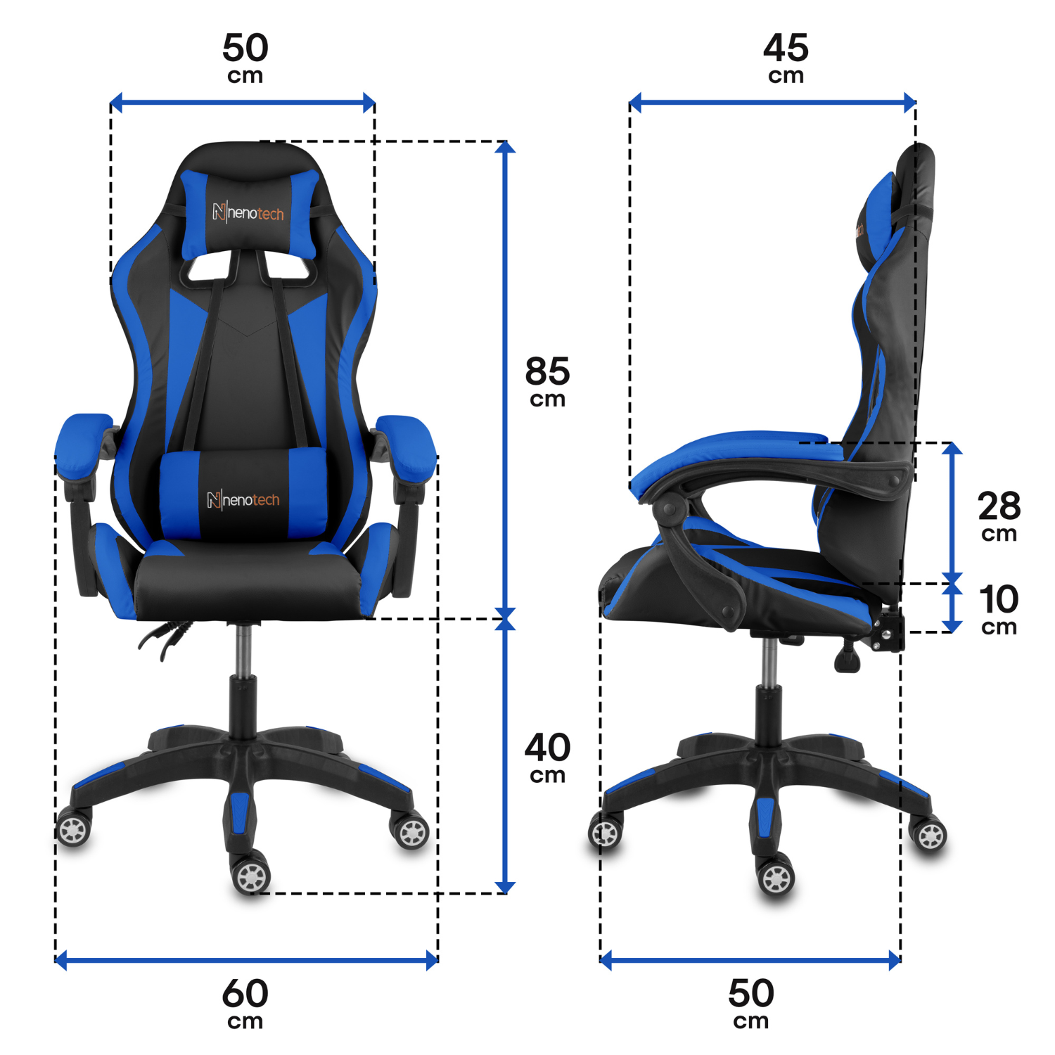 Silla de Oficina Gamer Ergonómica con Masajeador | NenoTech NT-06650| Mejorada para Juegos - Apoyabrazos Ajustables con Reposapiés, Confort y Soporte Perfectos - Regalo Ideal para jóvenes, niños y adultos y Acción de Gracias - Disponible en Varios Colores
Masajeador de espalda| Masajeador Lumbar| Silla Gamer cómoda| La mejor Silla Gamer | Economica