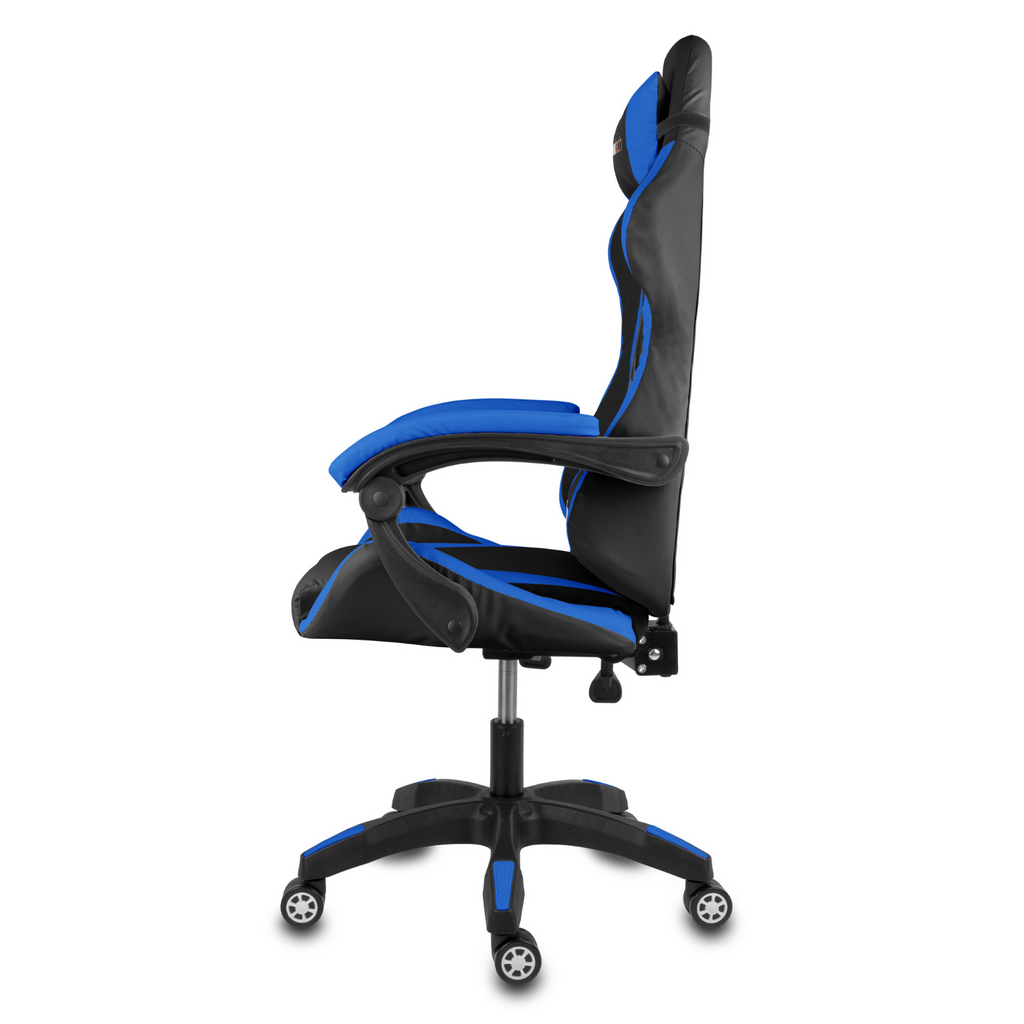 Silla gamer tipo Secretlab TITAN con soporte lumbar ajustable acolchado y diseño ergonómico con Masajeador | NenoTech NT-06650| Azul