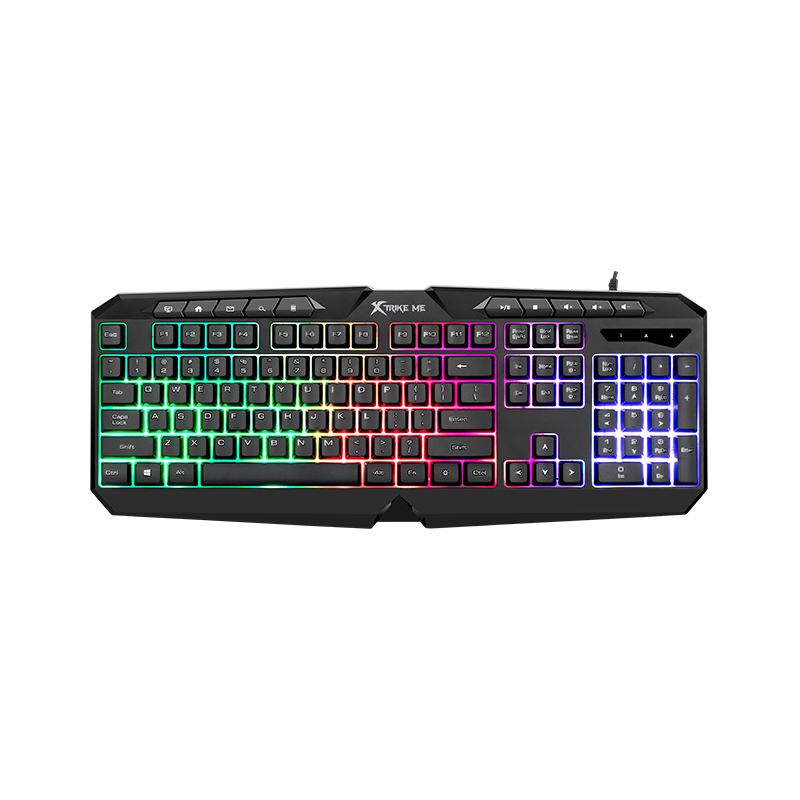 Teclado X-Trike Me
Teclado de juegos RGB T-Dagger
Conjunto con cable USB de 104 teclas con luces LED, compatible con PC, Mac, PS4, Xbox One. No requiere batería, diseño ergonómico para accesorios de juegos de PC.

Teclado de juegos RGB T-Dagger con cable USB y luces LED

Título del Producto: Teclado económico gamer ESFLO
Con luces LED que cambian, ideal para juegos de PC.

Teclado gamer económico ESFLO con luces LED cambiantes