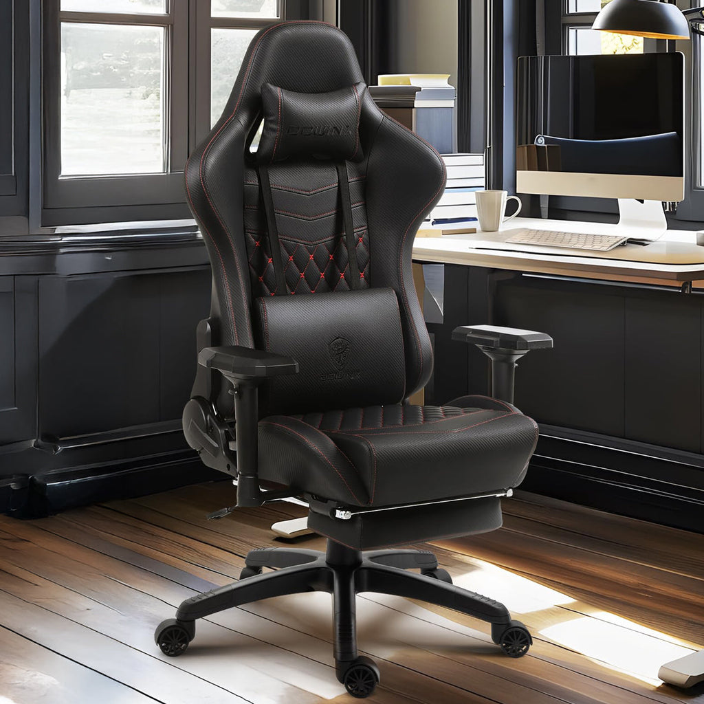 Silla Gamer Ergonómica Dowinx Elite Pro LS-6689S con Reclinación y Reposapiés