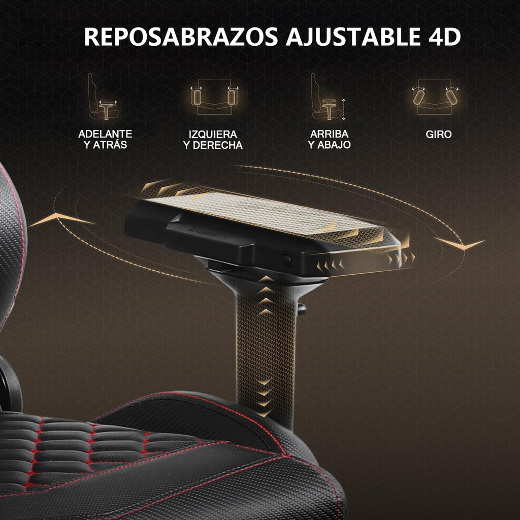 Silla Gamer Ergonómica Dowinx Elite Pro LS-6689S con Reclinación y Reposapiés