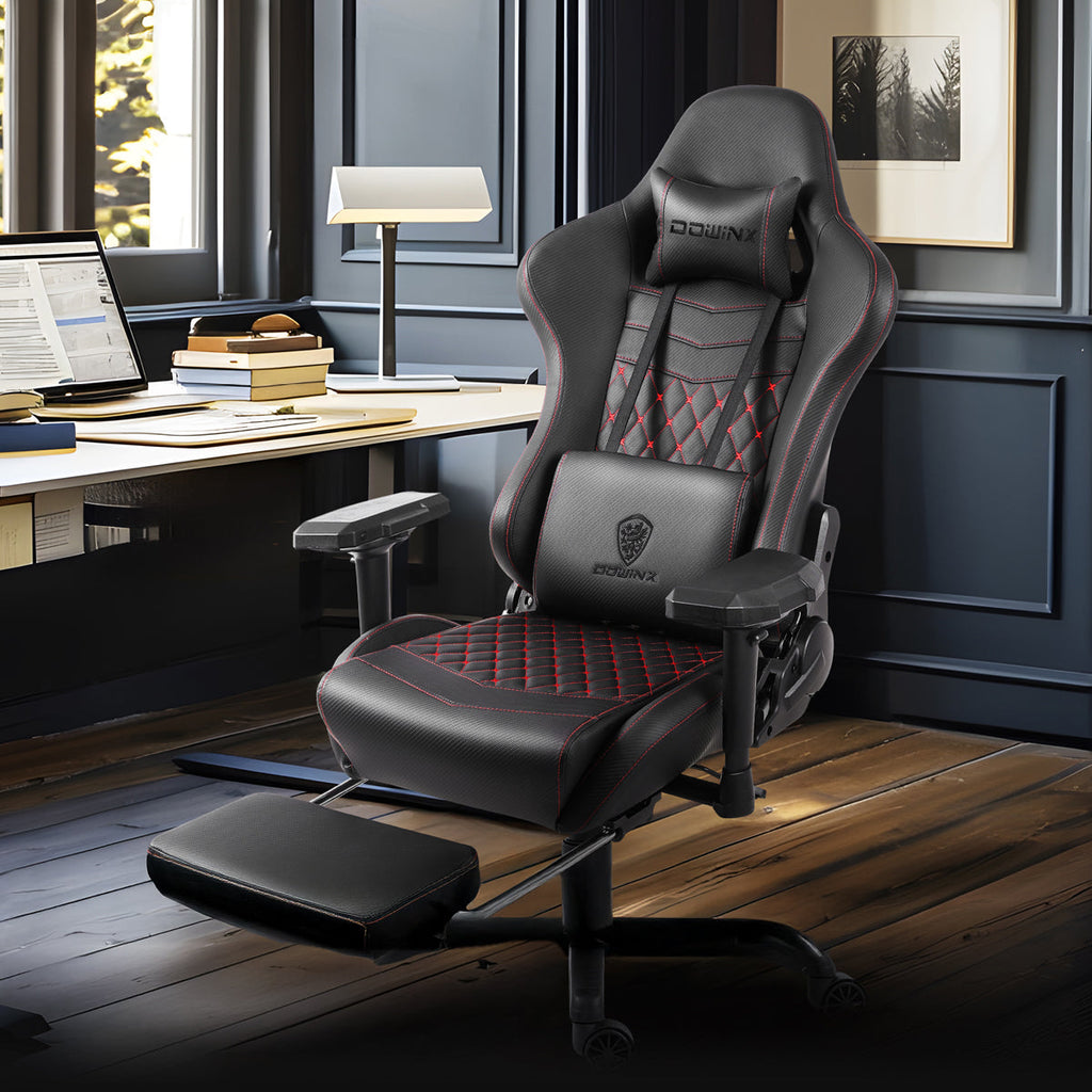 Silla Gamer Ergonómica Dowinx Elite Pro LS-6689S con Reclinación y Reposapiés