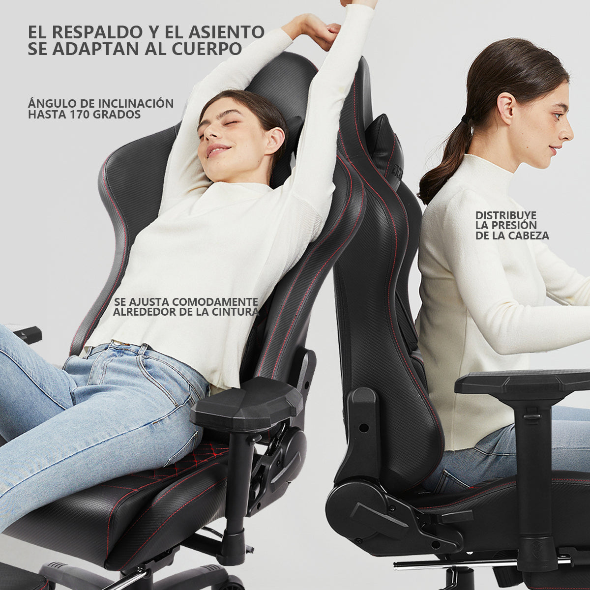 Silla Gamer Ergonómica Dowinx Elite Pro LS-6689S con Reclinación y Reposapiés