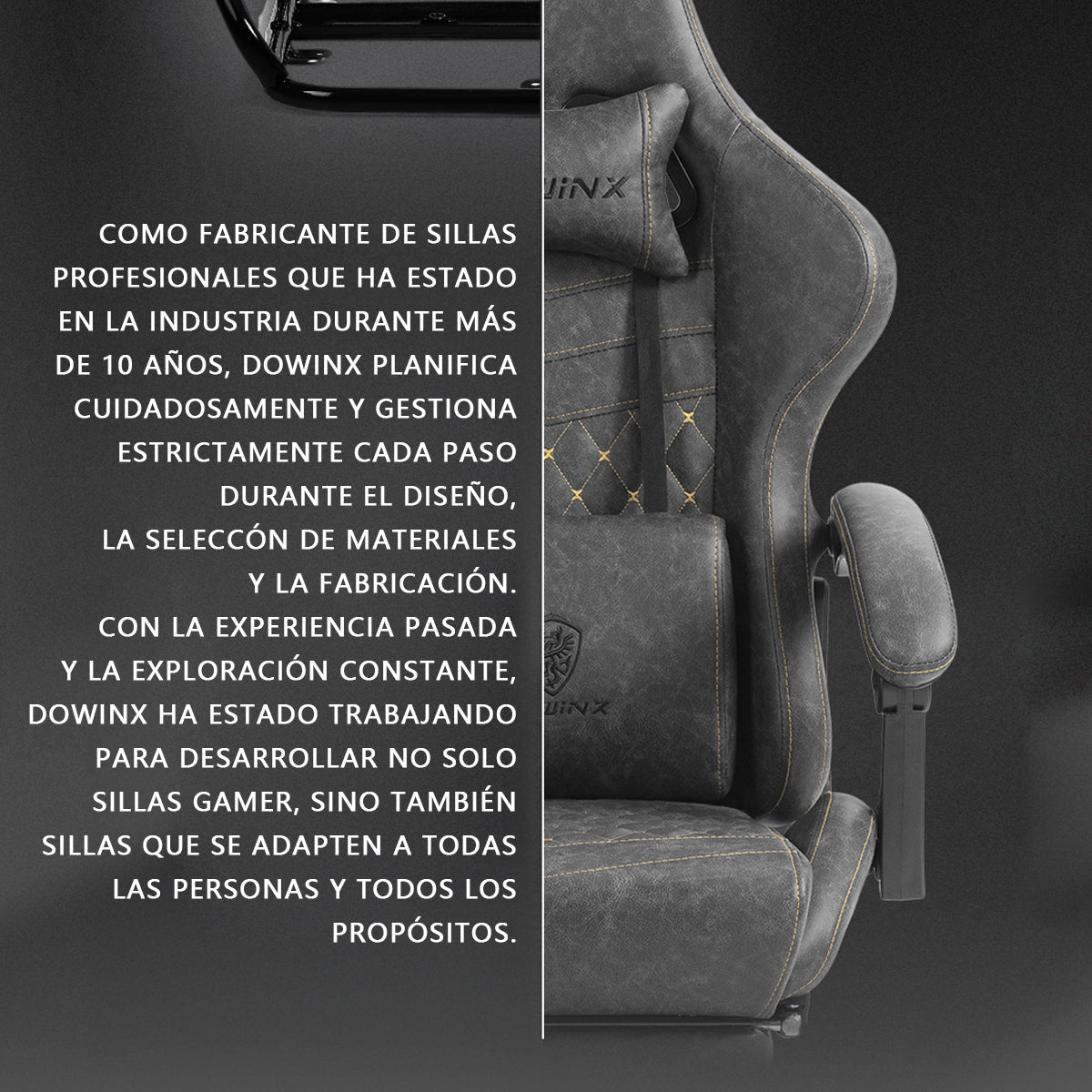 Silla Gamer Ergonómica Dowinx Elite Pro LS-6689S con Reclinación y Reposapiés