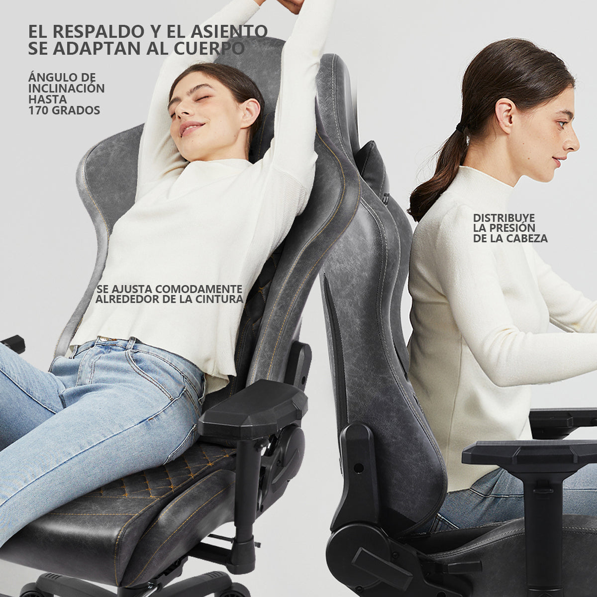 Silla Gamer Ergonómica Dowinx Elite Pro LS-6689S con Reclinación y Reposapiés