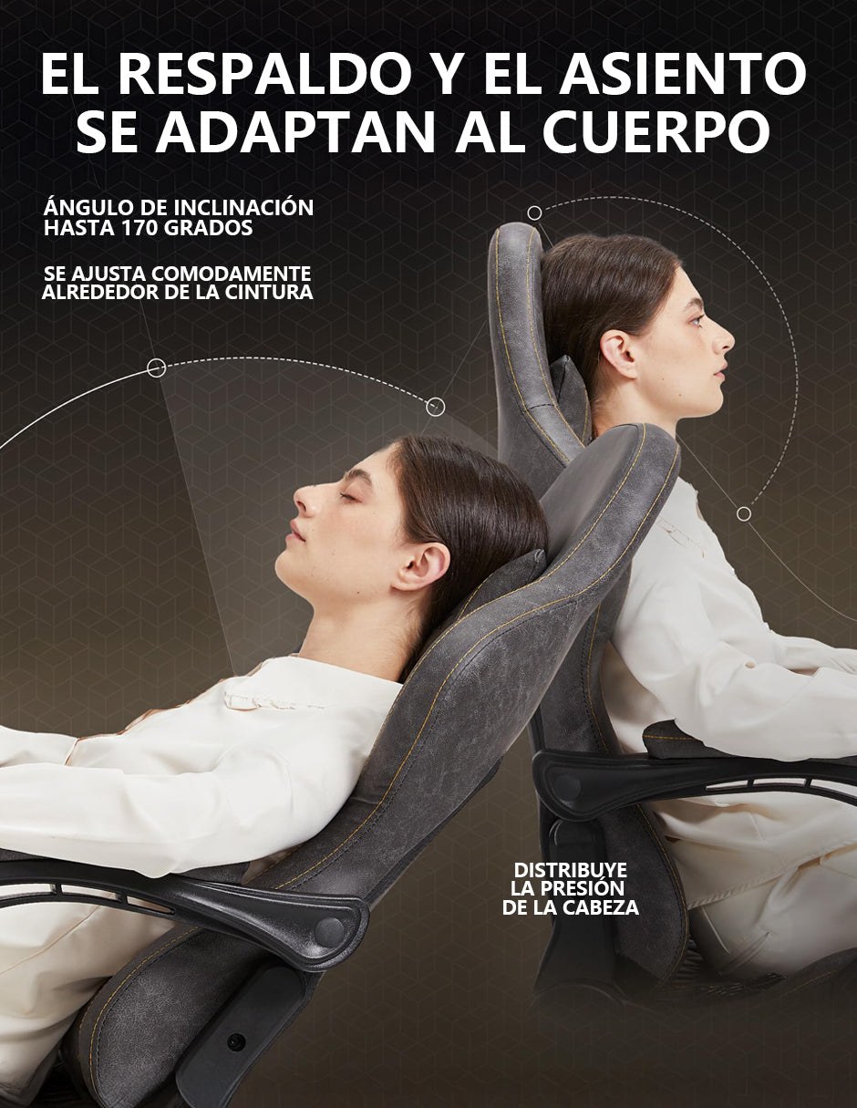 Silla Gamer Dowinx Pro Elite LS-6689 Ergonómica Reclinable con Reposapiés