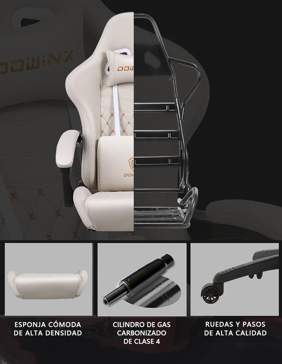 Silla Gamer Dowinx Pro Elite LS-6689 Ergonómica Reclinable con Reposapiés