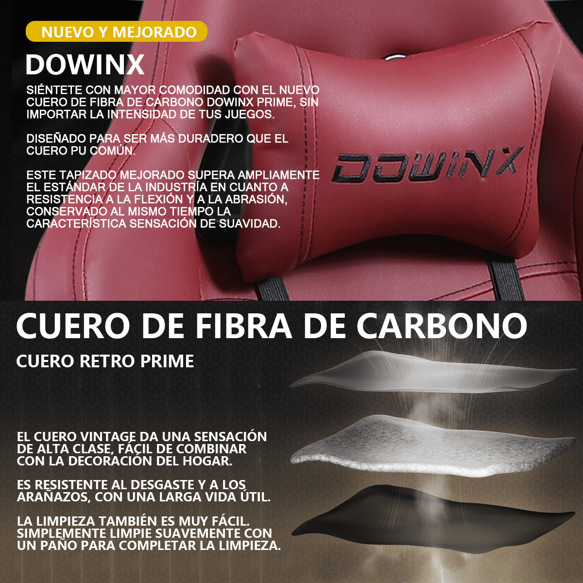 Silla Gamer Dowinx Pro Elite LS-6689 Ergonómica Reclinable con Reposapiés