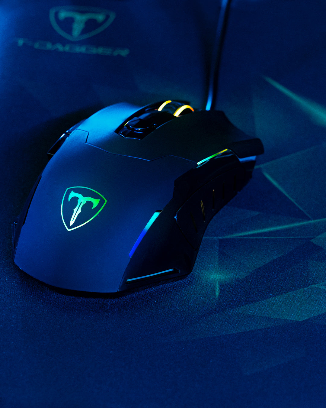 Ratón para juegos con cable T-Dagger |LIEUTENANT : Seguimiento óptico, diseño para diestros y 11 botones programables para jugadores de PC Gamer
Mouse Gamer| ESFLO