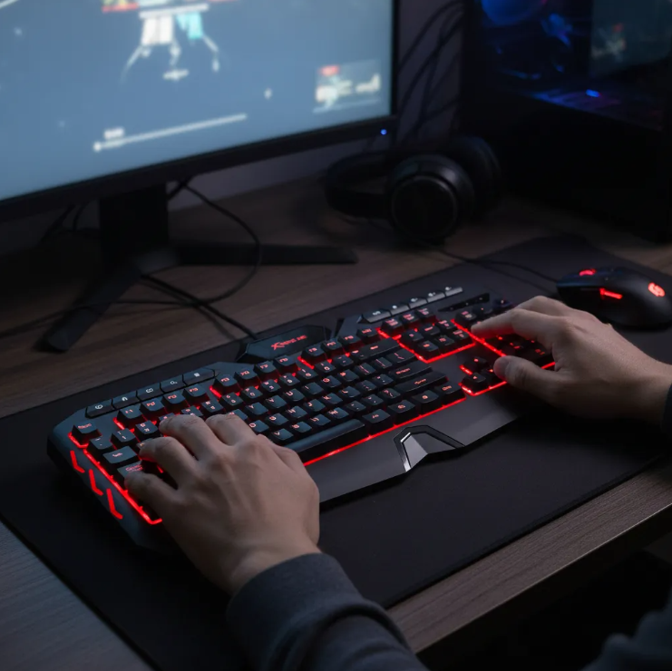 Teclado Gamer Alambrico Xtrike Me Kb-509 Español Rainbow Negro Español
