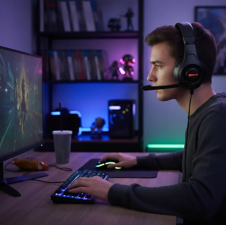 Audifono Gamer Xtrike Me Backlit Iluminado Hp-311