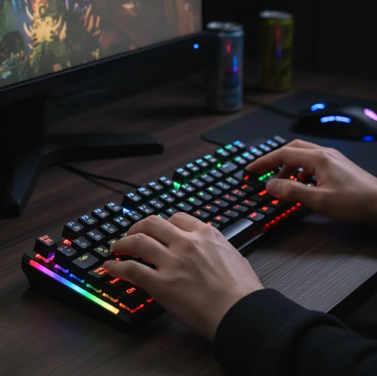 Teclado Gamer T-Dagger Naxos T-TGK310 | Mecánico Outemu Red, Español, Retroiluminado