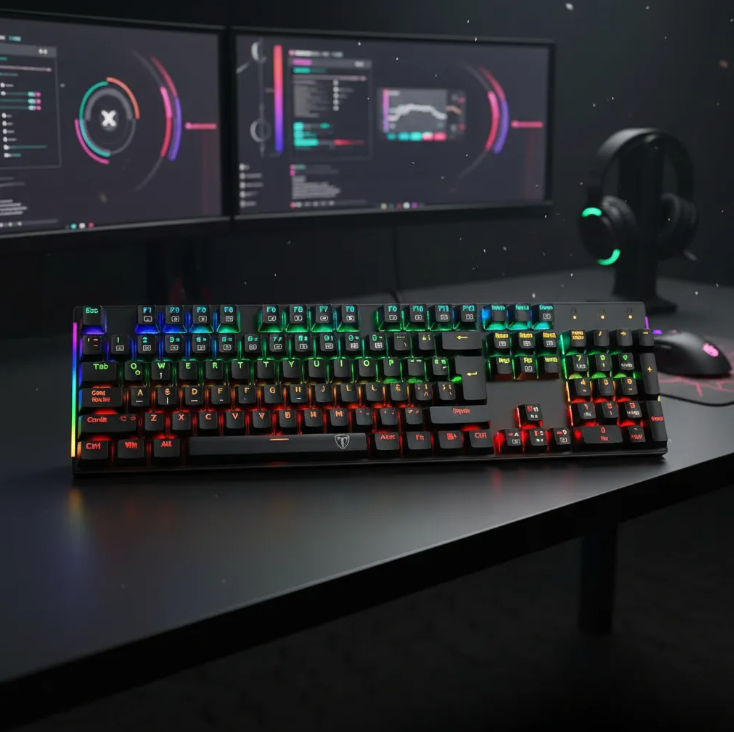 Teclado Gamer T-Dagger Naxos T-TGK310 | Mecánico Outemu Red, Español, Retroiluminado