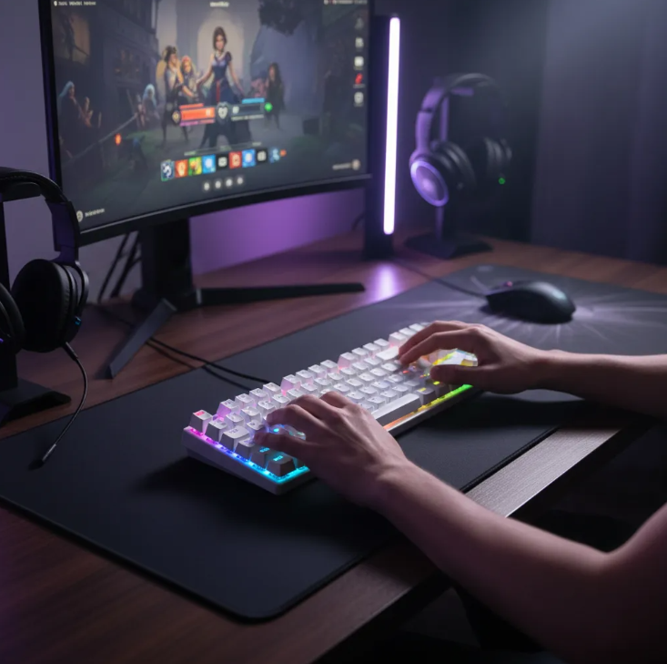 Teclado Gamer T-Dagger T-TGK315 Bora | Mecánico Blue Switch, RGB, Español