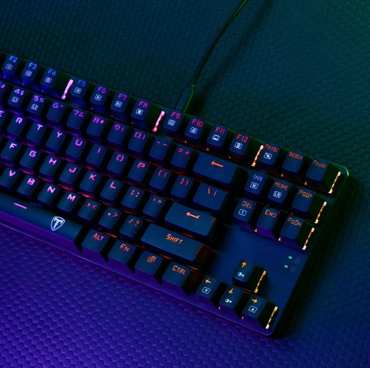 Teclado Gamer T-Dagger T-TGK315 Bora | Mecánico Blue Switch, RGB, Español