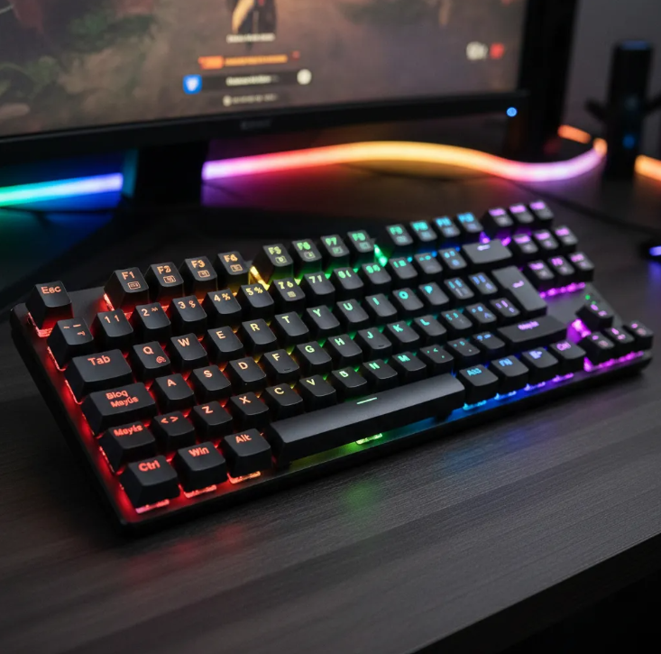 Teclado Gamer T-Dagger T-TGK315 Bora | Mecánico Blue Switch, RGB, Español
