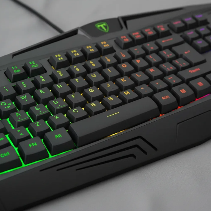 Teclado Gamer T-Dagger Tanker | Retroiluminado Rainbow, Español, Resistente a Salpicaduras