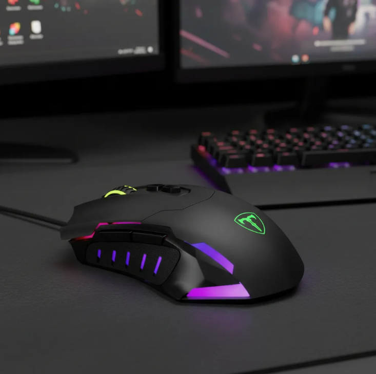 Mouse Gamer T-Dagger Beifadier T-TGM206 RGB 7200 DPI Blanco