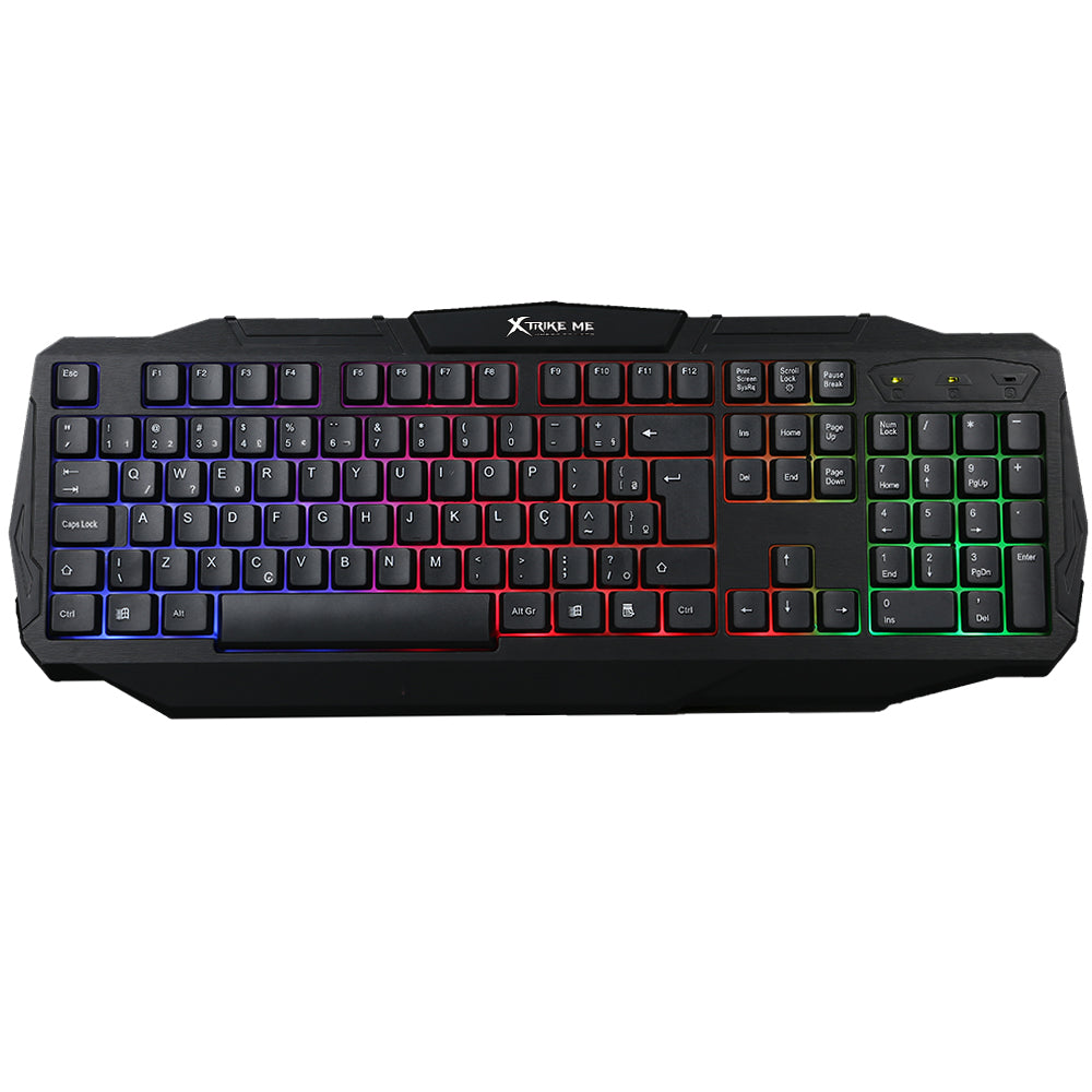 Teclado Gamer X-Trike Me PC RDGB de Membrana KB-302| 7 colores | 114 Teclas | Teclado de Juego con Retroiluminación USB para PC, Portátil y Oficina 
Teclado Gamer con luces cambiantes