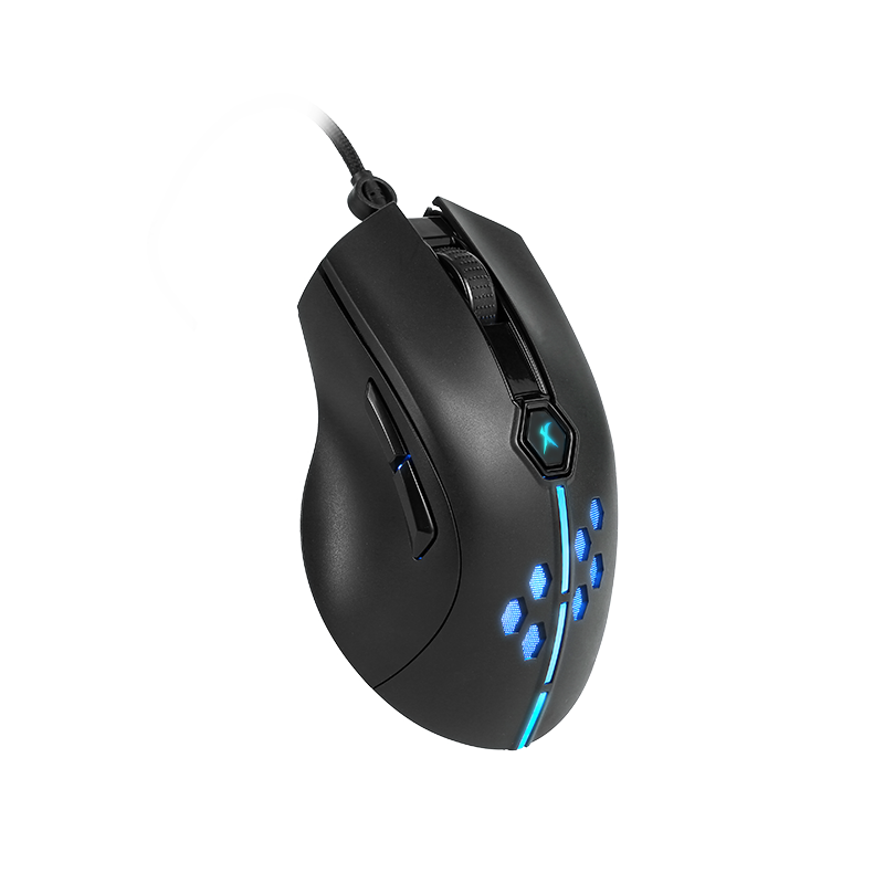  Mouse de juego con cable| X-Trike me, diseño ergonómico, programación macro, retroiluminación RGB, seguimiento óptico, enchufe USB, compatible con Windows 10, para diestros, plástico, no requiere batería
Mouse Gamer con luces y movilidad amplia