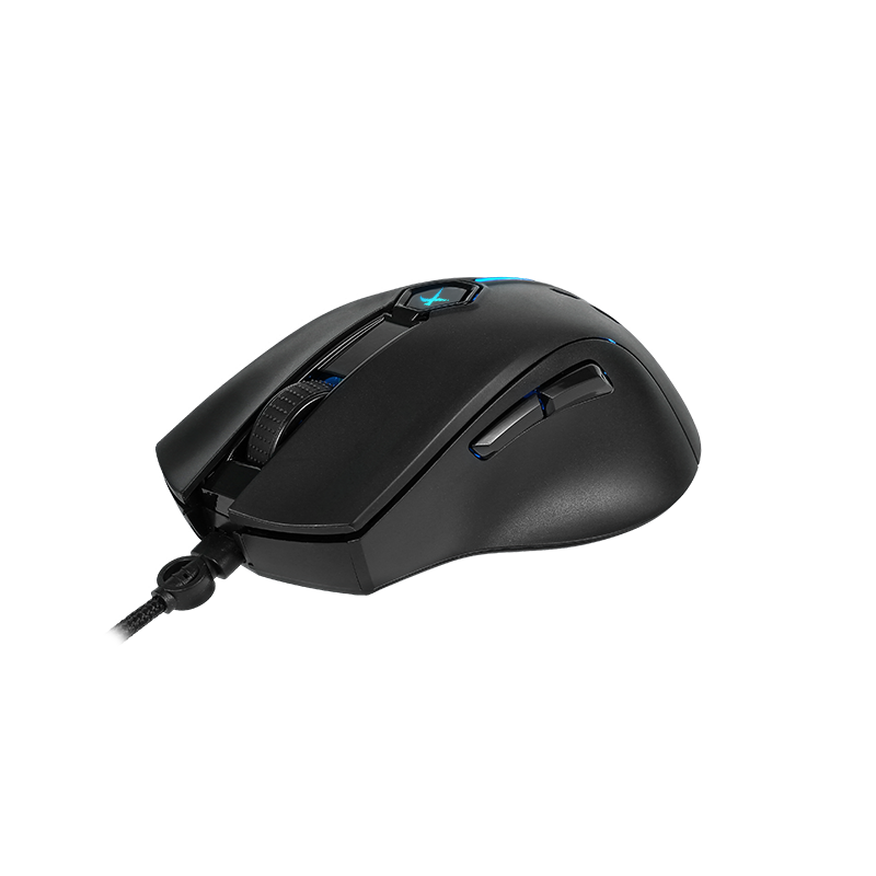  Mouse de juego con cable| X-Trike me, diseño ergonómico, programación macro, retroiluminación RGB, seguimiento óptico, enchufe USB, compatible con Windows ,IOS, MAC, LINUX, para diestros, plástico, no requiere batería
Mouse Gamer con luces y movilidad amplia
