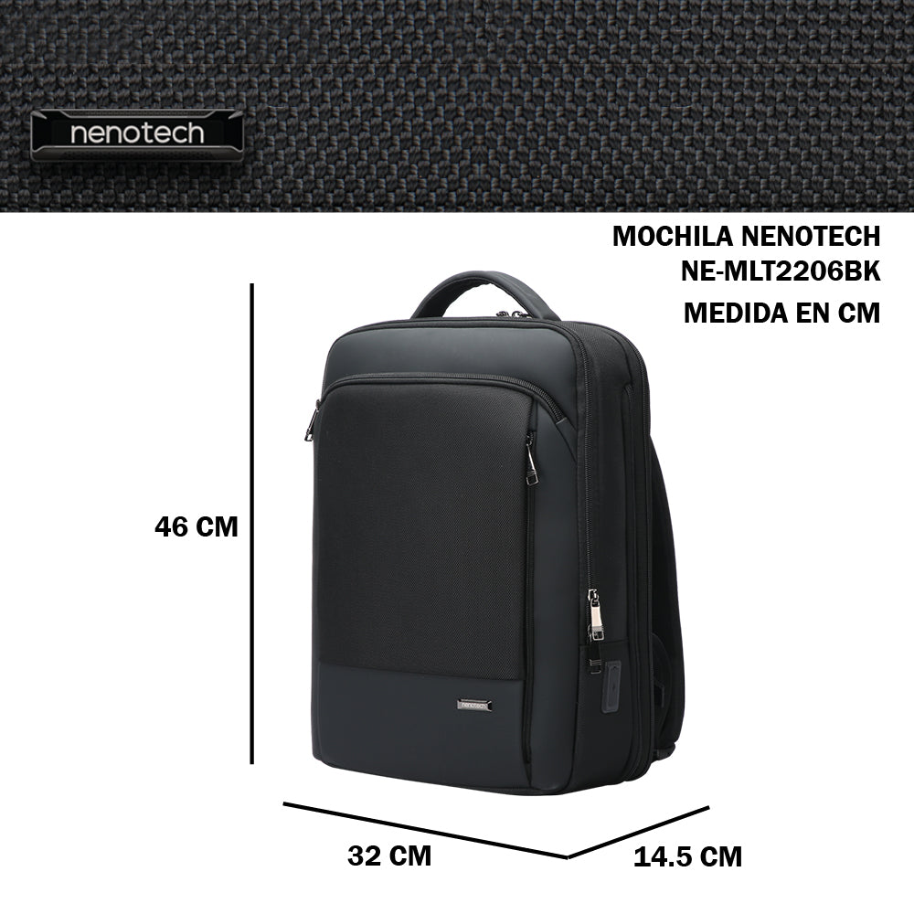 Mochila Antirrobo De Viaje Y Premium Nenotech A71215 Porta Laptop