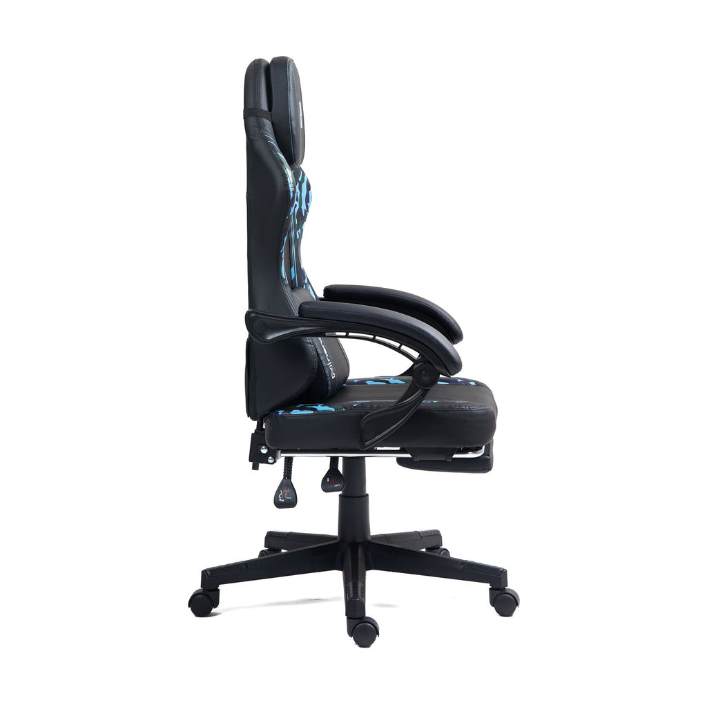 Silla gamer tipo Corsair T3 Rush con soporte lumbar ajustable acolchado y diseño ergonómico con Masajeador | NenoTech NT-06650| Purple