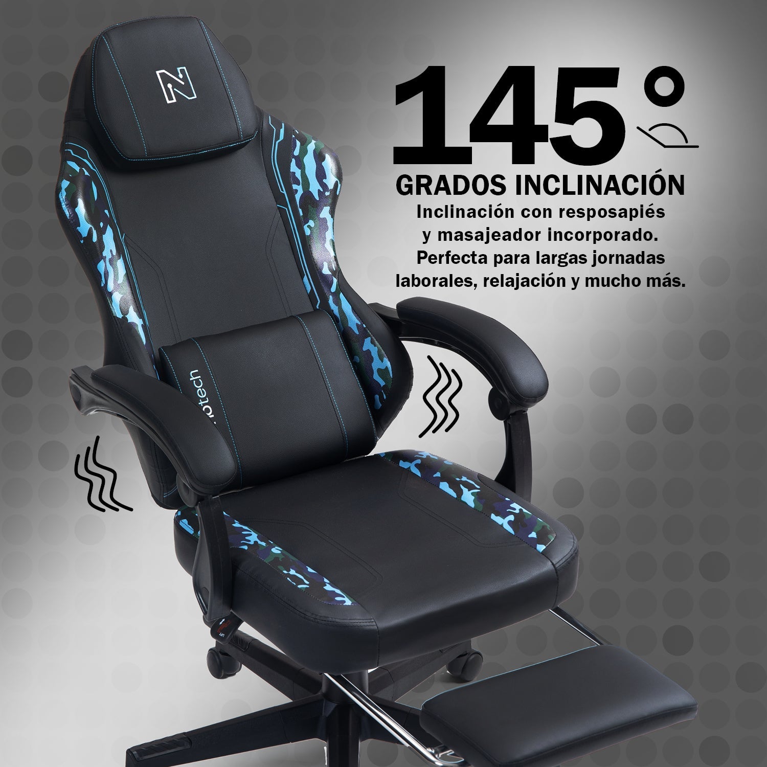 Silla de Oficina Gamer Ergonómica con Masajeador | NenoTech NT-06650| Mejorada para Juegos - Apoyabrazos Ajustables con Reposapiés, Confort y Soporte Perfectos - Regalo Ideal para jóvenes, niños y adultos y Acción de Gracias - Disponible en Varios Colores
Masajeador de espalda| Masajeador Lumbar| Silla Gamer cómoda| La mejor Silla Gamer | Economica