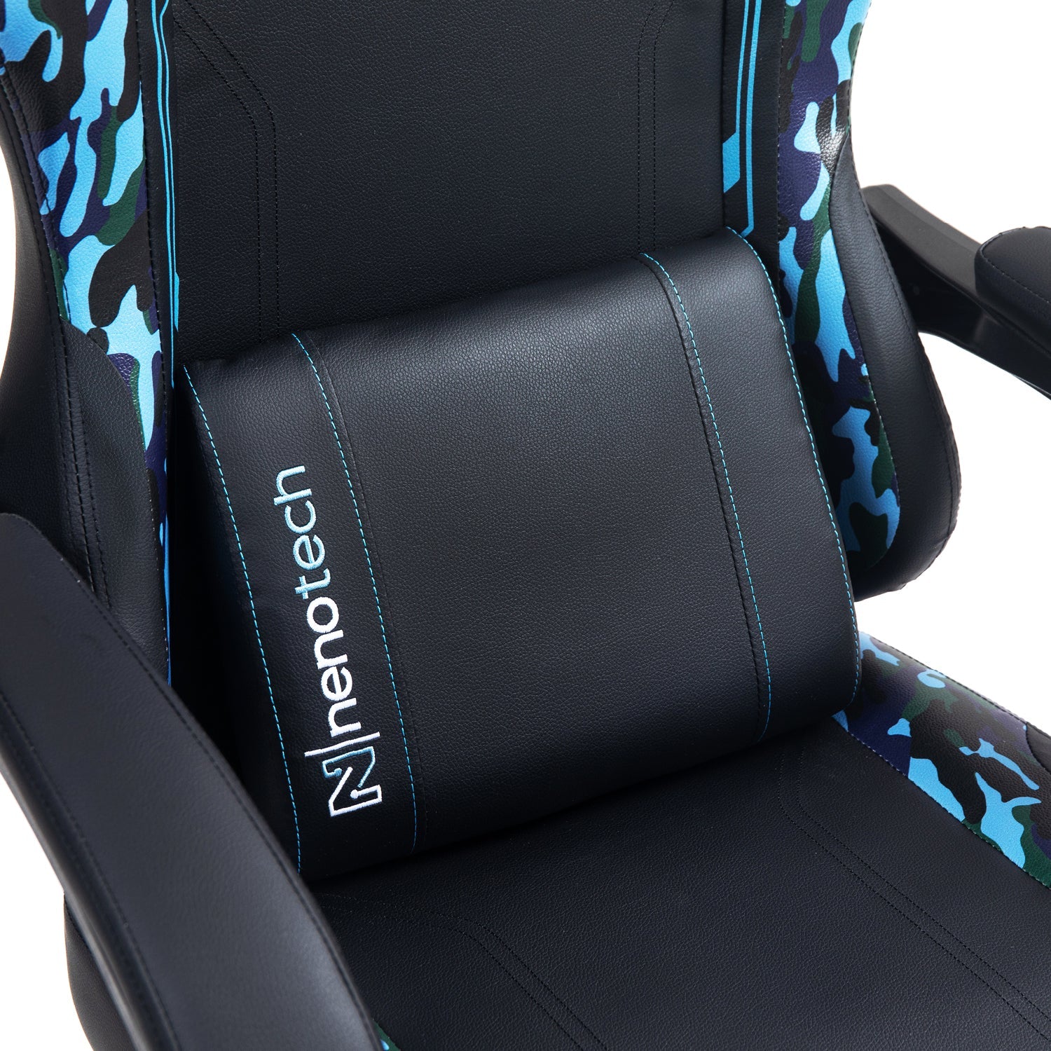 Silla gamer tipo Corsair con soporte lumbar ajustable acolchado y diseño ergonómico con Masajeador | NenoTech NT-06650| Camuflage
