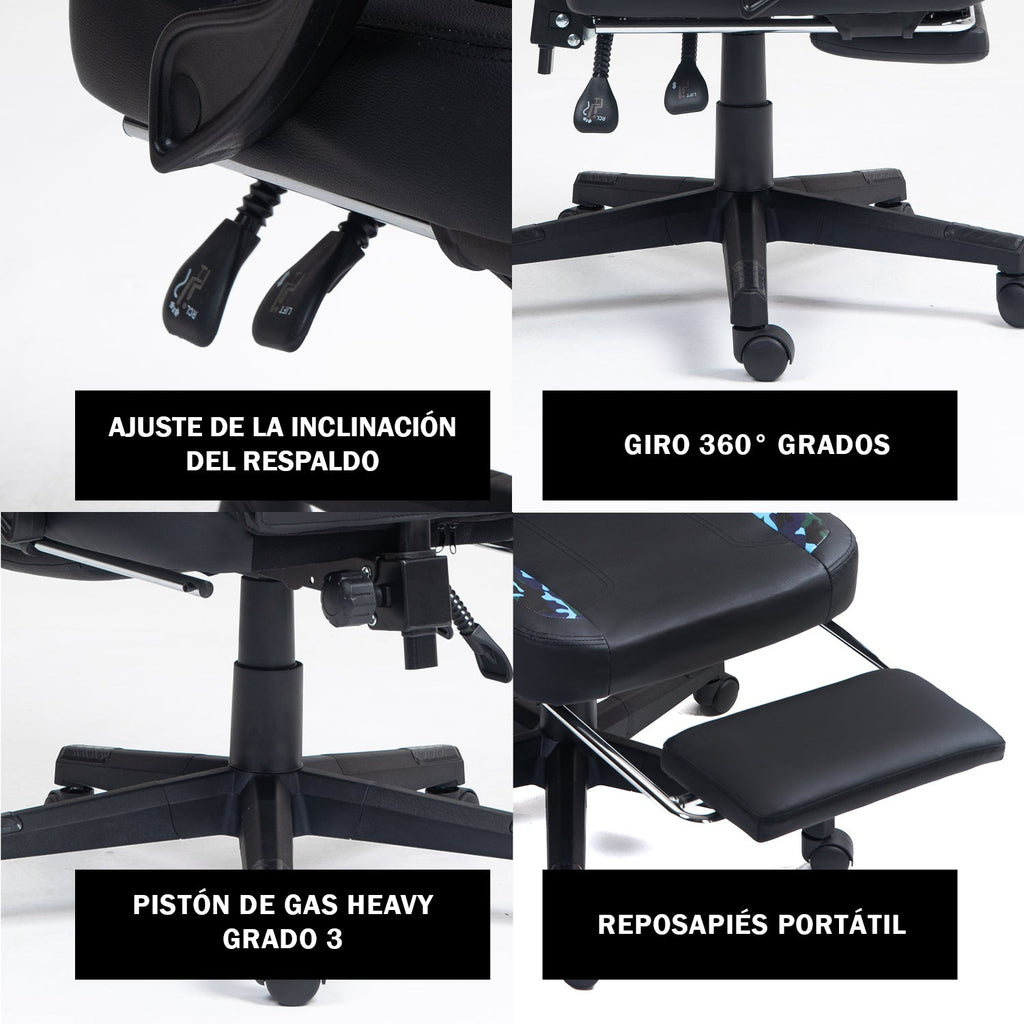 Silla de Oficina Gamer Ergonómica con Masajeador | NenoTech NT-06650| Mejorada para Juegos - Apoyabrazos Ajustables con Reposapiés, Confort y Soporte Perfectos - Regalo Ideal para jóvenes, niños y adultos y Acción de Gracias - Disponible en Varios Colores
Masajeador de espalda| Masajeador Lumbar| Silla Gamer cómoda| La mejor Silla Gamer | Economica