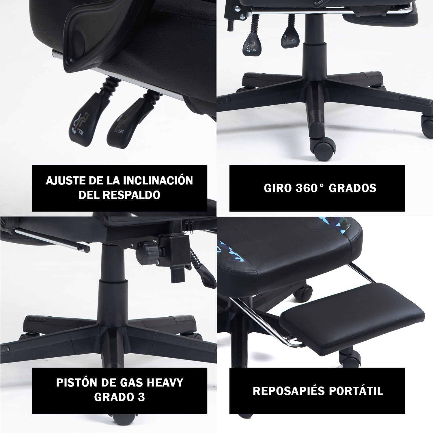Silla de Oficina Gamer Ergonómica con Masajeador | NenoTech NT-06650| Mejorada para Juegos - Apoyabrazos Ajustables con Reposapiés, Confort y Soporte Perfectos - Regalo Ideal para jóvenes, niños y adultos y Acción de Gracias - Disponible en Varios Colores
Masajeador de espalda| Masajeador Lumbar| Silla Gamer cómoda| La mejor Silla Gamer | Economica