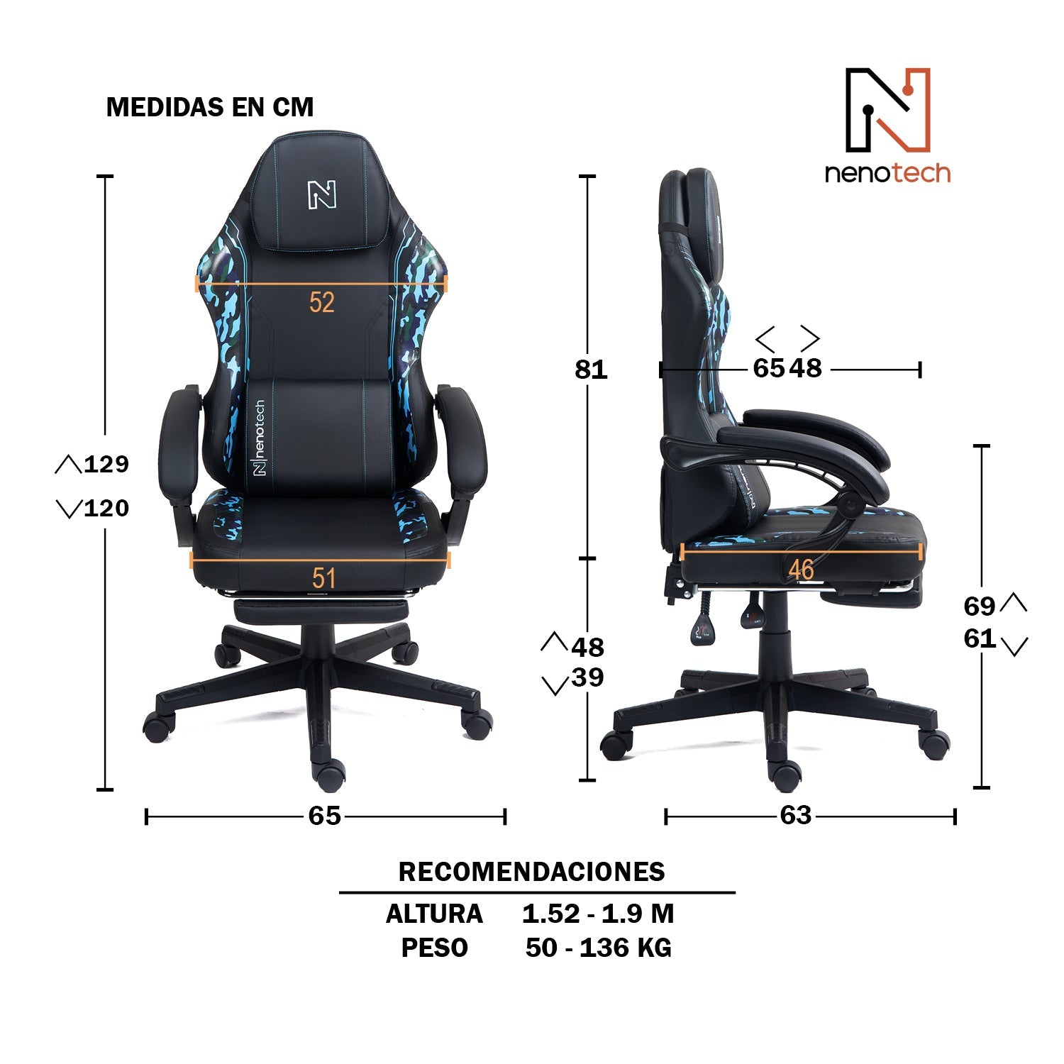 Silla de Oficina Gamer Ergonómica con Masajeador | NenoTech NT-06650| Mejorada para Juegos - Apoyabrazos Ajustables con Reposapiés, Confort y Soporte Perfectos - Regalo Ideal para jóvenes, niños y adultos y Acción de Gracias - Disponible en Varios Colores
Masajeador de espalda| Masajeador Lumbar| Silla Gamer cómoda| La mejor Silla Gamer | Economica