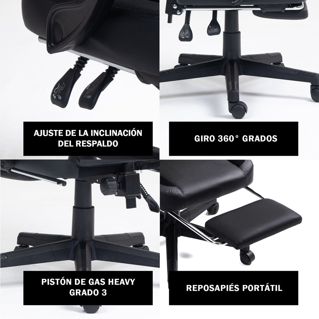 Silla de Oficina Gamer Ergonómica con Masajeador | NenoTech NT-06650| Mejorada para Juegos - Apoyabrazos Ajustables con Reposapiés, Confort y Soporte Perfectos - Regalo Ideal para jóvenes, niños y adultos y Acción de Gracias - Disponible en Varios Colores
Masajeador de espalda| Masajeador Lumbar| Silla Gamer cómoda| La mejor Silla Gamer | Economica