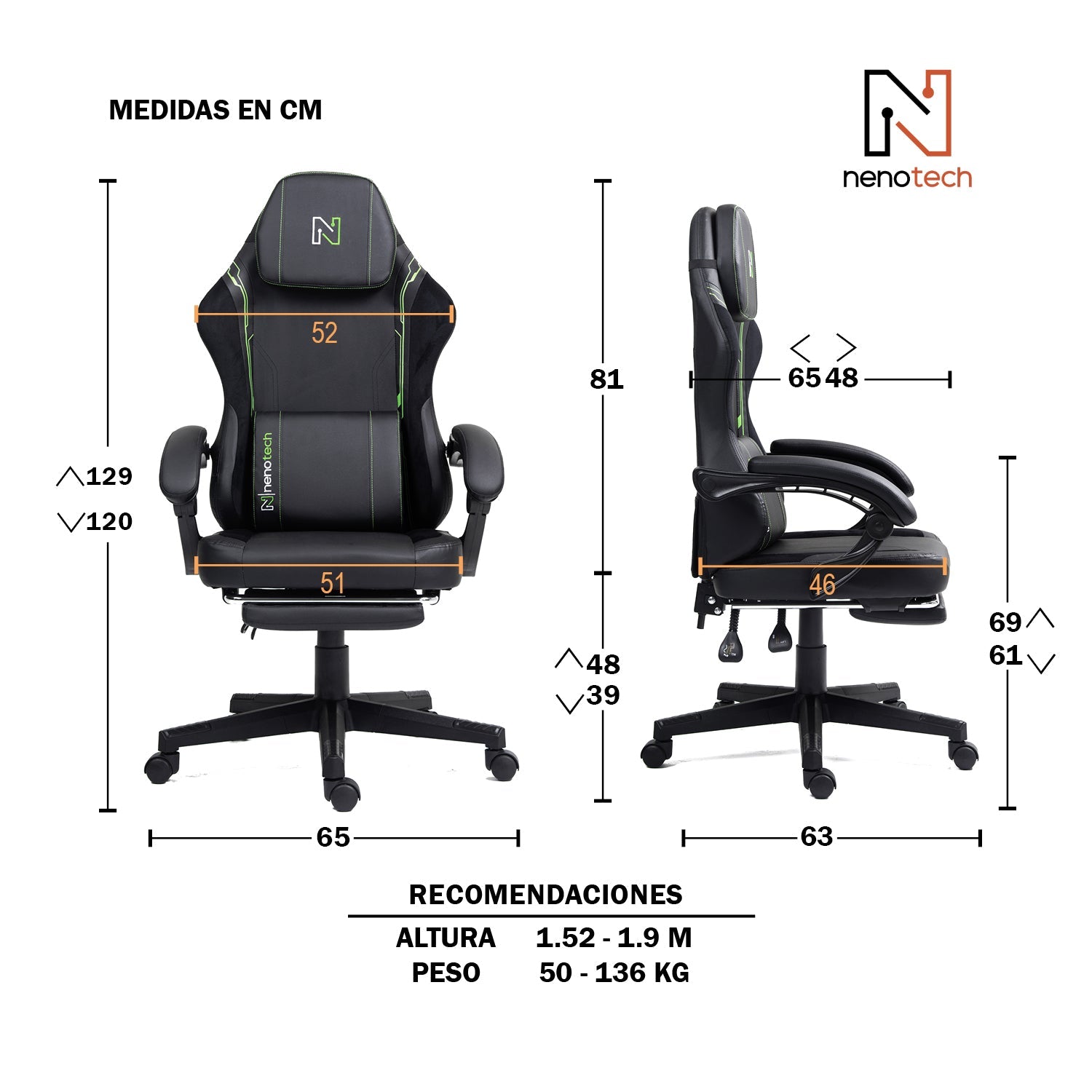 Silla de Oficina Gamer Ergonómica con Masajeador | NenoTech NT-06650
- Mejorada para Juegos: Apoyabrazos Ajustables y Reposapiés
- Confort y Soporte Perfectos
- Regalo Ideal para Jóvenes, Niños y Adultos
- Disponible en Varios Colores
- Masajeador Lumbar para Mayor Comodidad
- La Mejor Silla Gamer a un Precio Económico