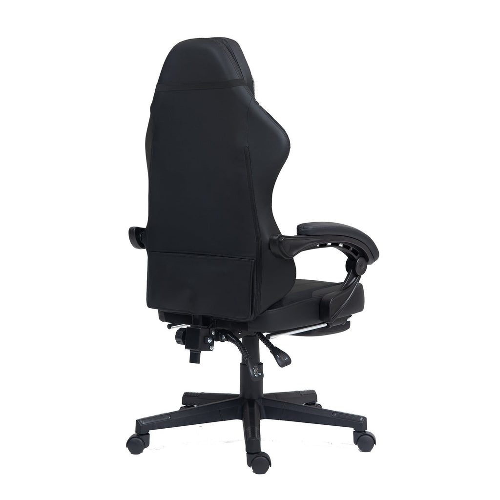 Silla gamer tipo Corsair T3 Rush con soporte lumbar ajustable acolchado y diseño ergonómico con Masajeador | NenoTech NT-06650| Purple