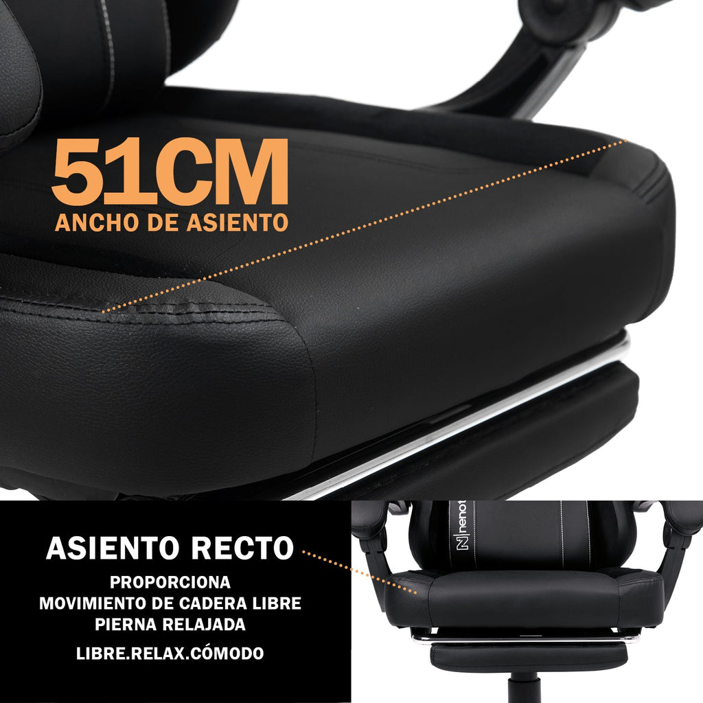 Silla de Oficina Gamer Ergonómica con Masajeador | NenoTech NT-06650| Mejorada para Juegos - Apoyabrazos Ajustables con Reposapiés, Confort y Soporte Perfectos - Regalo Ideal para jóvenes, niños y adultos y Acción de Gracias - Disponible en Varios Colores
Masajeador de espalda| Masajeador Lumbar| Silla Gamer cómoda| La mejor Silla Gamer | Economica