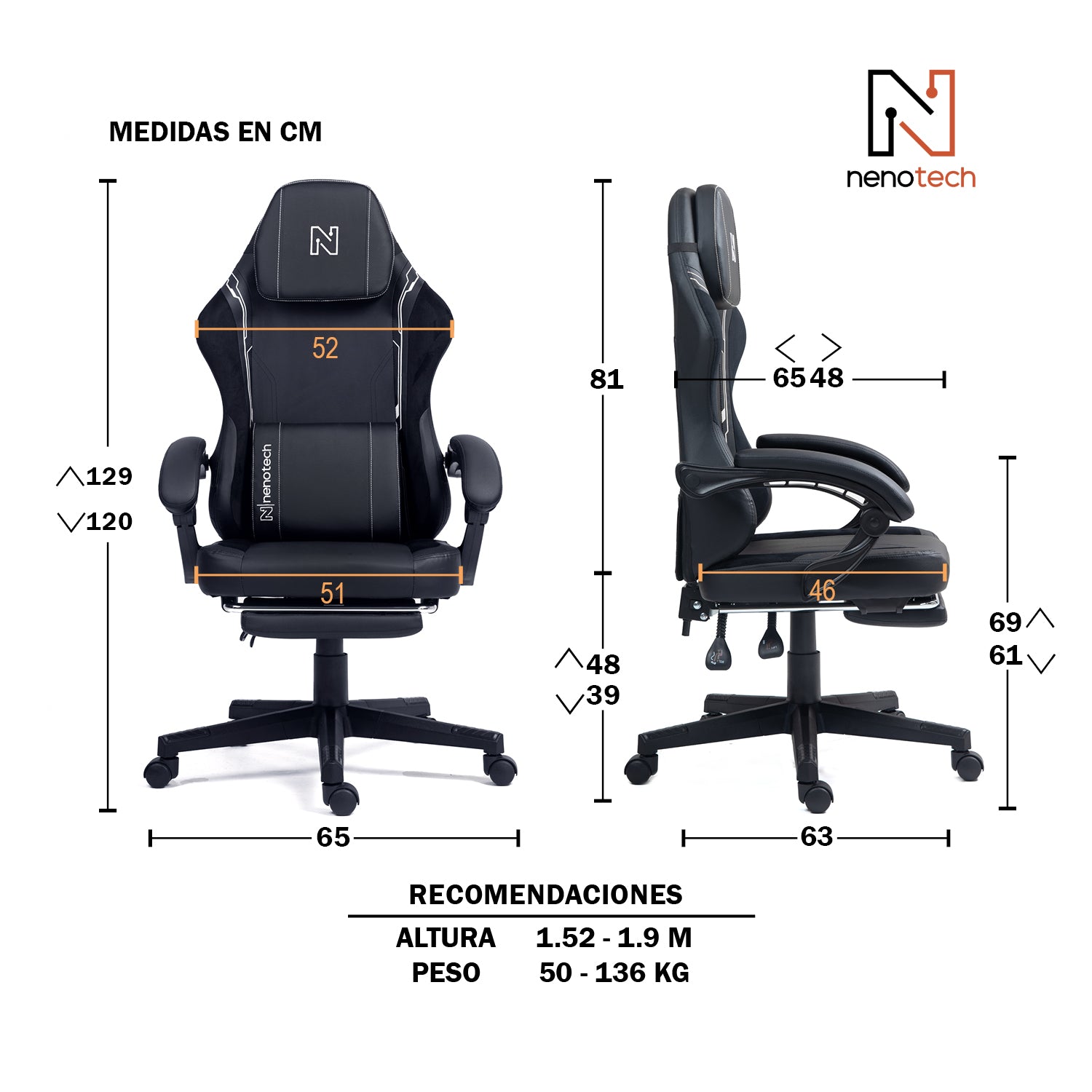 Silla de Oficina Gamer Ergonómica con Masajeador | NenoTech NT-06650| Mejorada para Juegos - Apoyabrazos Ajustables con Reposapiés, Confort y Soporte Perfectos - Regalo Ideal para jóvenes, niños y adultos y Acción de Gracias - Disponible en Varios Colores
Masajeador de espalda| Masajeador Lumbar| Silla Gamer cómoda| La mejor Silla Gamer | Economica