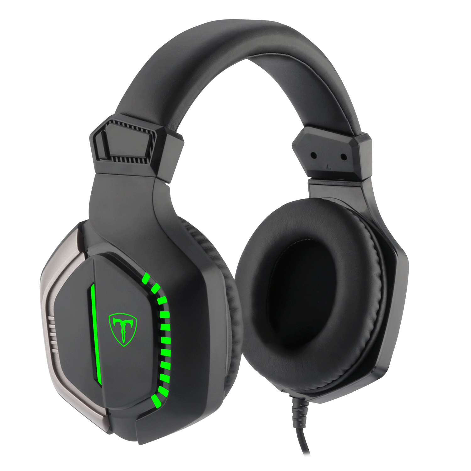 Audífonos Gamer T-Dagger.  Auriculares Alambricos, Auriculares multifuncionales, Modo inalámbrico, Larga duración de la batería, Almohadillas suaves, Transmisión de señal inalámbrica estable, Audífonos de juego sobre la oreja con retroiluminación LED, auriculares con cable y micrófono, auriculares de juego con cable sobre la oreja, compatibles con Micrófono para–Nintendo Switch, Xbox Series X, Play Station 5, PC Gamer(Negro)