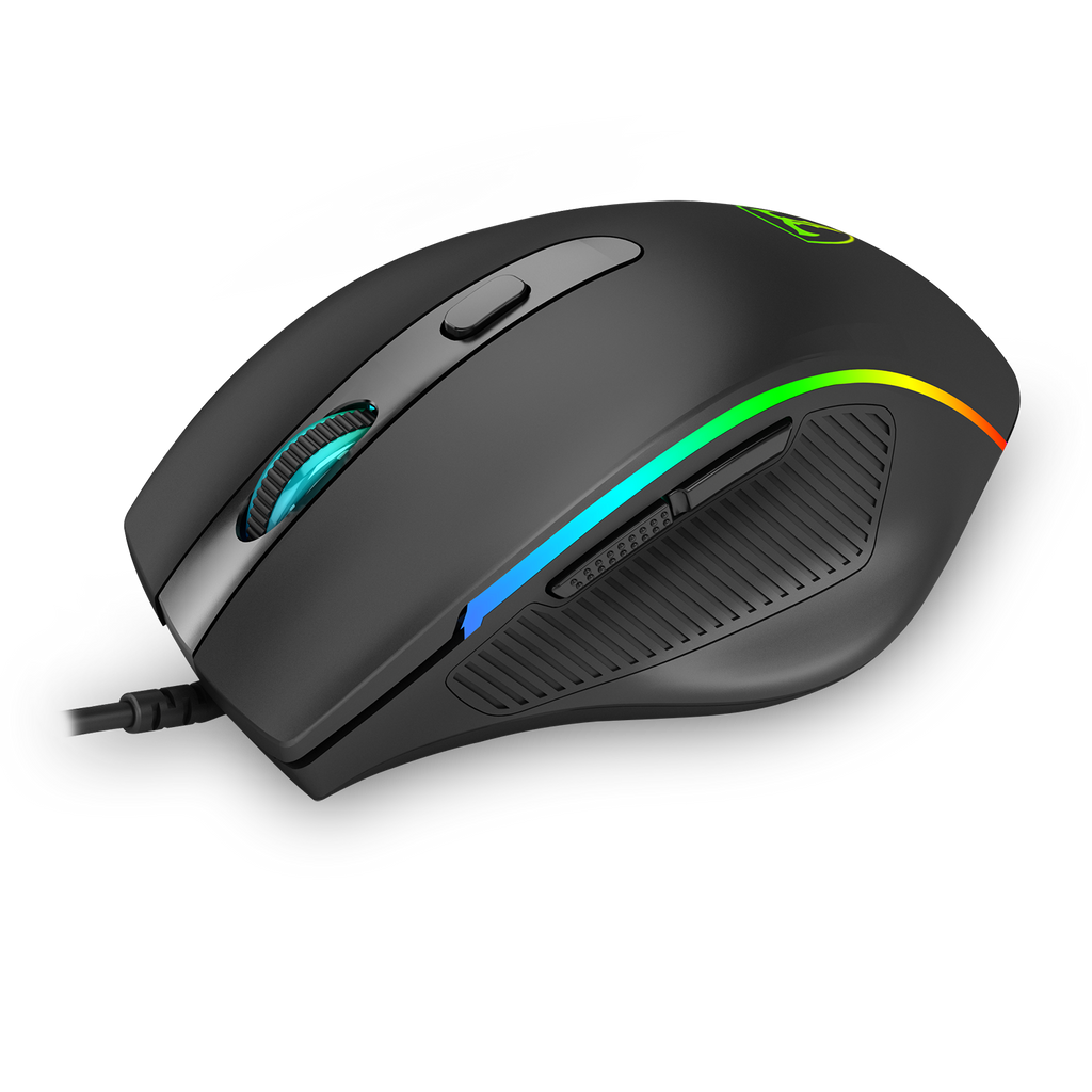 Ratón para juegos con cable T-Dagger |LIEUTENANT : Seguimiento óptico, diseño para diestros y 7 botones programables para jugadores de PC Gamer
Con luces led para mejorar la experiencia
Mouse Gamer de alto rendimiento