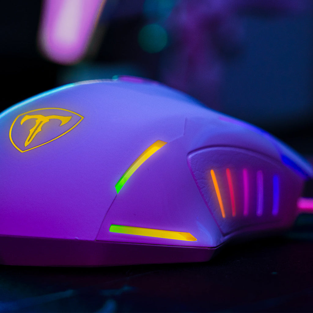 Ratón para juegos con cable T-Dagger |LIEUTENANT : Seguimiento óptico, diseño para diestros y 11 botones programables para jugadores de PC Gamer
Mouse Gamer| ESFLO