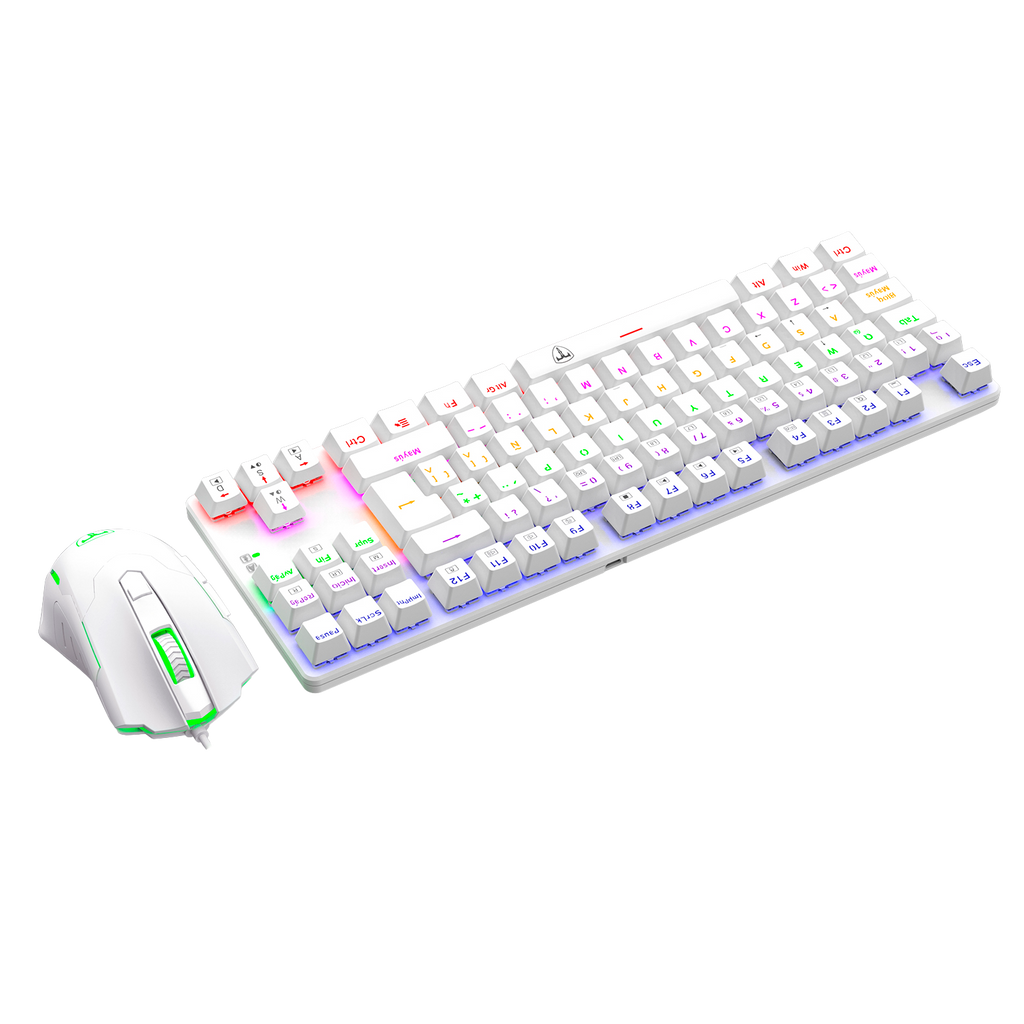 Teclado de juegos RGB, conjunto con cable USB de 104 teclas con luces LED, compatible con PC, Mac, PS4, Xbox One, no requiere batería, diseño ergonómico para accesorios de juegos de PC | T-Dagger Arena 
Teclado Economico Gamer con luces led que cambian 
Luces Rainbow
Kit Teclado Gamer + Mouse Gamer