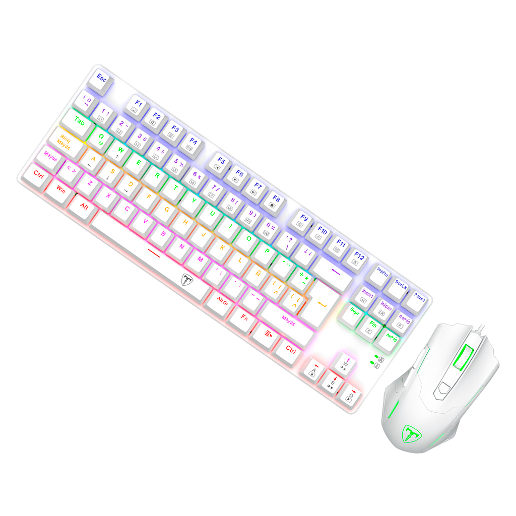 Teclado de juegos RGB, conjunto con cable USB de 104 teclas con luces LED, compatible con PC, Mac, PS4, Xbox One, no requiere batería, diseño ergonómico para accesorios de juegos de PC | T-Dagger Arena 
Teclado Economico Gamer con luces led que cambian 
Luces Rainbow
Kit Teclado Gamer + Mouse Gamer