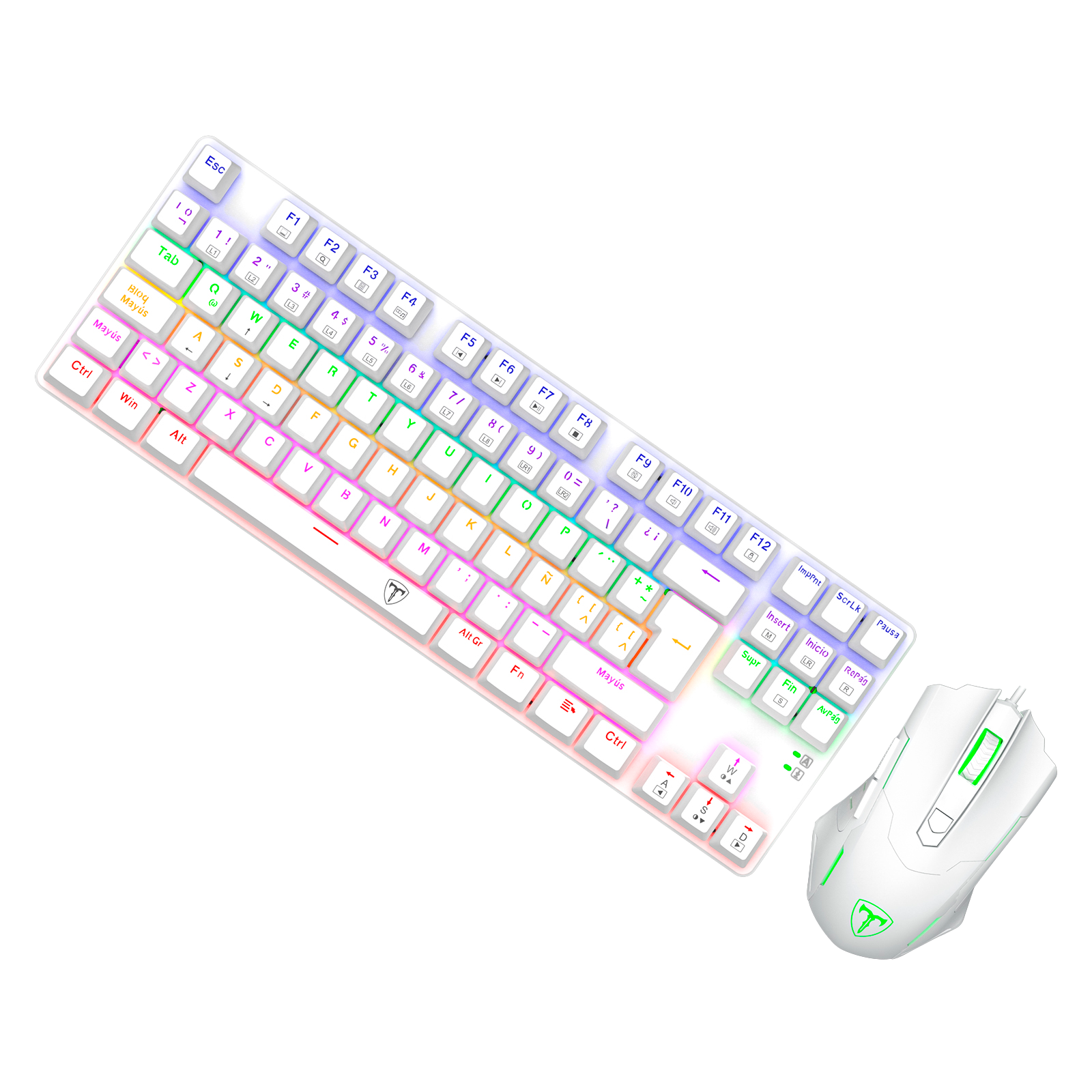 Teclado de juegos RGB, conjunto con cable USB de 104 teclas con luces LED, compatible con PC, Mac, PS4, Xbox One, no requiere batería, diseño ergonómico para accesorios de juegos de PC | T-Dagger Arena 
Teclado Economico Gamer con luces led que cambian 
Luces Rainbow
Kit Teclado Gamer + Mouse Gamer