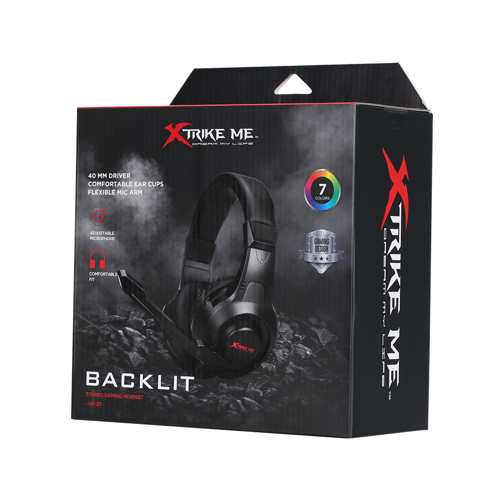 Audífonos Gamer X- Strike-Me.  Auriculares Alambricos, Auriculares multifuncionales, Modo inalámbrico, Larga duración de la batería, Almohadillas suaves, Transmisión de señal inalámbrica estable, Audífonos de juego sobre la oreja con retroiluminación LED, auriculares con cable y micrófono, auriculares de juego con cable sobre la oreja, compatibles con Micrófono para–Nintendo Switch, Xbox Series X, Play Station 5, PC Gamer(Negro)