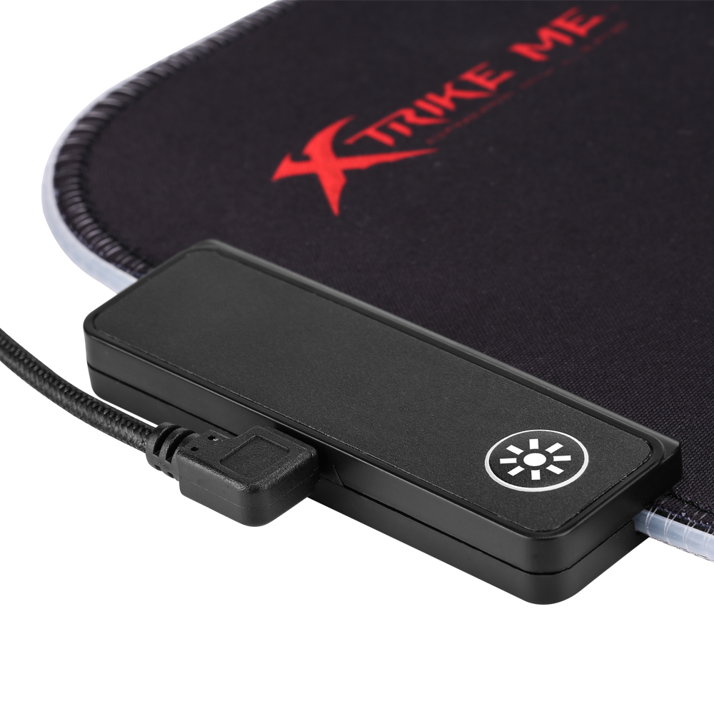 Alfombrilla de Ratón Inalámbrica con RGB que Brilla en la Oscuridad - Tapete de Escritorio Grande para Juegos, Trabajo y Carga | Experiencia de Carga Rápida y Estable | Diseño Duradero y Antideslizante | Múltiples Colores de Luz para Ambiente Personalizable, Tapete de Escritorio para Juegos | Iluminación Ambiental | Superficie Resistente a Arañazos, Alfombrilla de Ratón para Juegos| X-Strike Me| 25cm x 35cm x 3mm